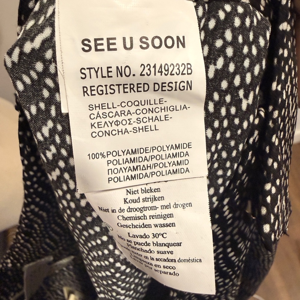Anthropologie See You Soon Black and Gray Patterned dress pants - Picture 10 of 11